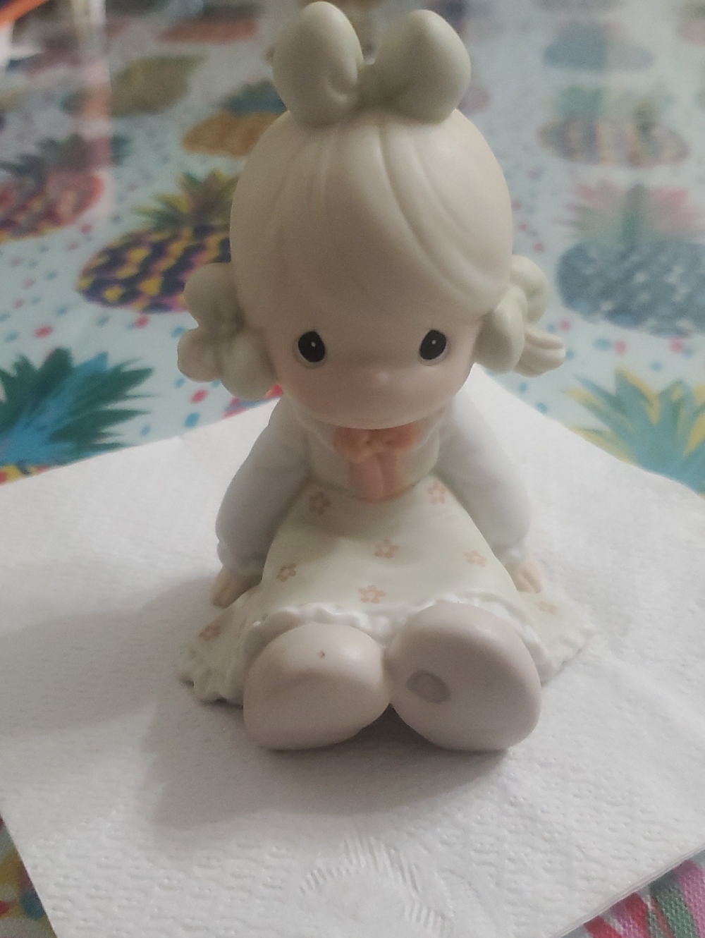 Precious Moments White and Pink Ceramic Figurine - 'Bless Your Soul'